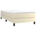 Cadre de lit sans matelas crème 80x200 cm similicuir
