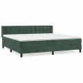 cadre de lit et matelas Vert foncé 200x200cm Velours