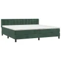 cadre de lit et matelas Vert foncé 200x200cm Velours