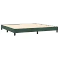 cadre de lit et matelas Vert foncé 200x200cm Velours