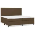 cadre de lit avec matelas Marron foncé 200x200 cm
