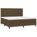 cadre de lit avec matelas Marron foncé 200x200 cm