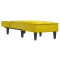 Chaise longue jaune velours