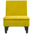 Chaise longue jaune velours