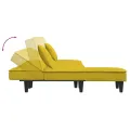 Chaise longue jaune velours