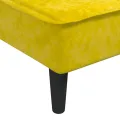 Chaise longue jaune velours