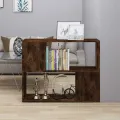 Bibliothèque/Séparateur de pièce Chêne fumé 80x24x63 cm