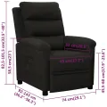Fauteuil inclinable Noir Tissu