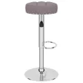 Tabourets de bar lot de 2 taupe tissu