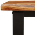 Ensemble à manger 3 pcs avec bord vivant bois massif d'acacia