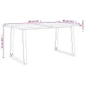 Ensemble à manger 3 pcs avec bord vivant bois massif d'acacia