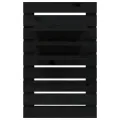 Étagères de chevet murales 2 pcs Noir Bois de pin massif