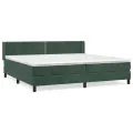 cadre de lit et matelas Vert foncé 200x200cm Velours