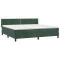 cadre de lit et matelas Vert foncé 200x200cm Velours