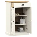 Armoire à chaussures VIGO blanc 60x35x96 cm bois massif de pin