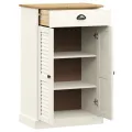 Armoire à chaussures VIGO blanc 60x35x96 cm bois massif de pin