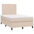 cadre de lit avec matelas LED Cappuccino 120x200 cm