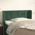 Tête de lit avec oreilles Vert foncé 83x16x78/88 cm Velours