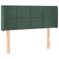 Tête de lit avec oreilles Vert foncé 83x16x78/88 cm Velours