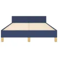 Cadre de lit sans matelas bleu 120x200 cm tissu