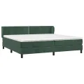 cadre de lit et matelas Vert foncé 200x200cm Velours