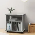 Armoire roulante Sonoma gris 60x45x60 cm Bois d'ingénierie