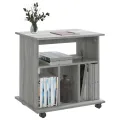 Armoire roulante Sonoma gris 60x45x60 cm Bois d'ingénierie
