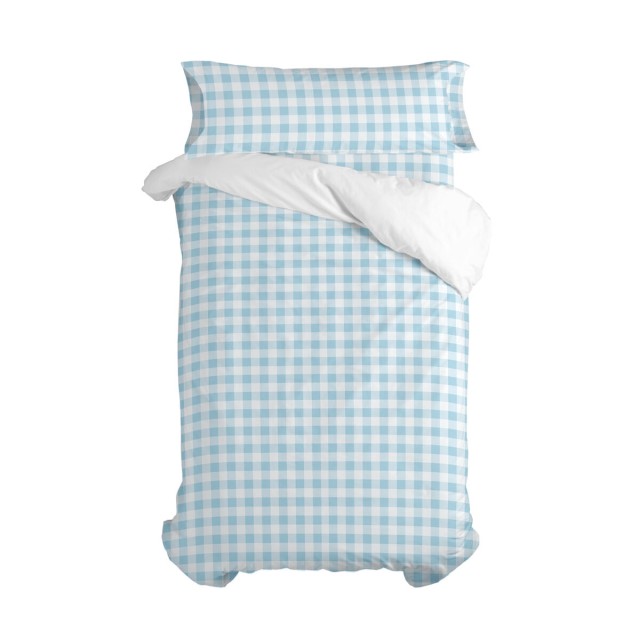 Dekbedovertrek set HappyFriday Basic Kids Blauw Bed van 80/90 Vichy 2