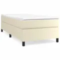 cadre de lit avec matelas Crème 100x200cm Similicuir