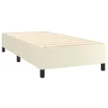cadre de lit avec matelas Crème 100x200cm Similicuir