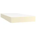 cadre de lit avec matelas Crème 100x200cm Similicuir