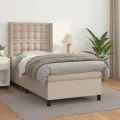 cadre de lit avec matelas Cappuccino 100x200 cm