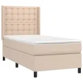 cadre de lit avec matelas Cappuccino 100x200 cm