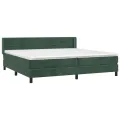 cadre de lit et matelas Vert foncé 200x200cm Velours