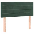 cadre de lit et matelas Vert foncé 80x200 cm Velours