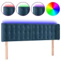 Tête de lit à LED Bleu foncé 147x16x78/88 cm Velours