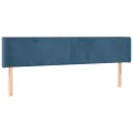 Tête de lit à LED Bleu foncé 203x16x78/88 cm Velours