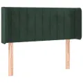Tête de lit avec oreilles Vert foncé 93x16x78/88 cm Velours