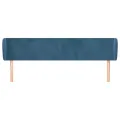 Tête de lit avec oreilles Bleu foncé 203x23x78/88 cm Velours