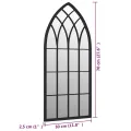 Miroir Noir 70x30 cm Fer pour utilisation à l'intérieur