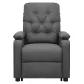 Fauteuil de massage inclinable Gris clair Tissu