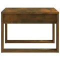 Table d'appoint Chêne fumé 50x50x35 cm Bois d'ingénierie