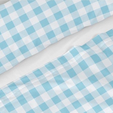 Bedding set HappyFriday Basic Kids Vichy Blue Single 180 x 270 cm 2 Pi