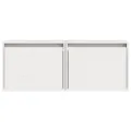 Armoires murales 2 pcs Blanc 45x30x35 cm Bois de pin massif