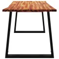 Table à manger 140x80x75 cm bois d'acacia solide à bord vif
