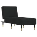 Chaise longue noir velours