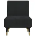 Chaise longue noir velours