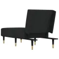 Chaise longue noir velours