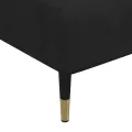 Chaise longue noir velours