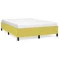 Cadre de lit sans matelas vert 140x190 cm tissu